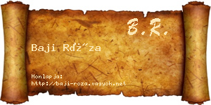 Baji Róza névjegykártya