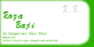 roza baji business card