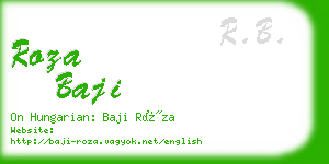 roza baji business card